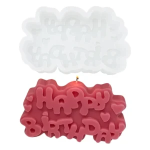 Vela Decorativa Happy Birthday Artesanal