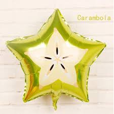 Balão Metalizado Frutas Carambola 18 Polegadas