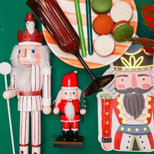 Prato De Papel Recortado Nutcracker Com 10 Unid