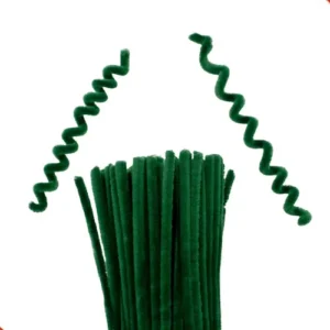 Haste De Chenille Artesanato 6Mm Com 30Cm - Embalagem Com 100 Pecas - Verde