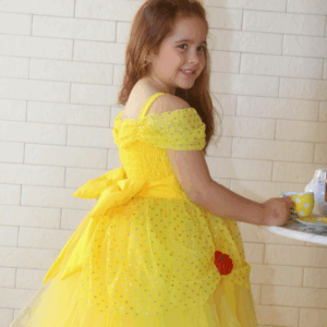Vestido Princesa Bela Tamanho 6
