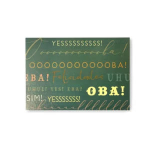 Cartão Felicidades Verde