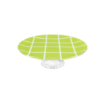 Boleira Xadrez Verde Lima 29 cm Vidro