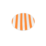 Boleira Vidro Listras Laranja 20 cm