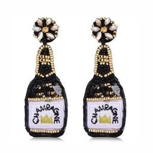 PAR DE BRINCOS CHAMPAGNE FESTIVO