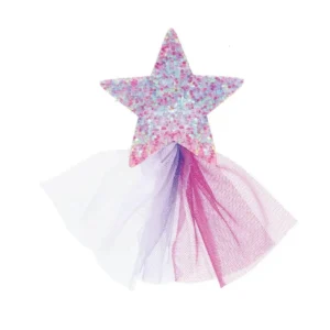 PRESILHA ESTRELA GLITTER 5X9CM COLORIDO