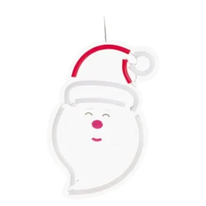 LUMINÁRIA PAPAI NOEL COM 1 LED VERMELHO E BRANCO 30 CM