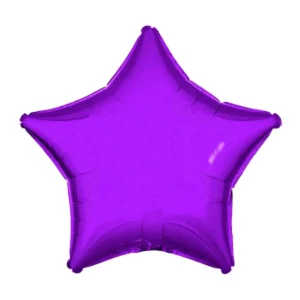 BALÃO ESTRELA 10CM NA VARETA  04 POLEGADAS ROXO