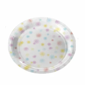 PRATO DE PAPEL TIE DYE 8 UN 18 CM