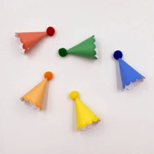 MINI CHAPEUZINHO DE PAPEL SORTIDO PARA DOCINHOS  10 UN 4,5 CM COLORIDO