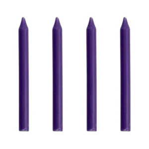 VELA PALITO 10 UN 6 CM ROXO