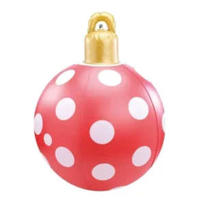 BOLA NATALINA INFLÁVEL POÁ 80 CM VERMELHO