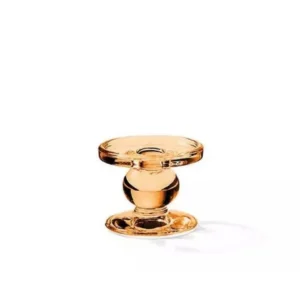 PORTA VELA DE VIDRO 7 CM MARROM