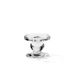 PORTA VELA DE VIDRO 7 CM CINZA