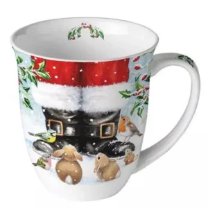 CANECA BOTAS NOEL 10X10,5 CM