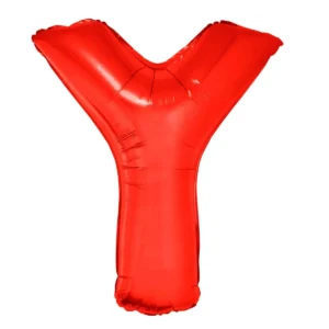 BALÃO LETRA METALIZADO 103CM LETRA Y VERMELHO