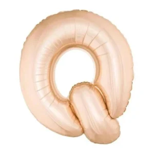 BALÃO LETRA METALIZADO 103CM LETRA Q ROSE GOLD