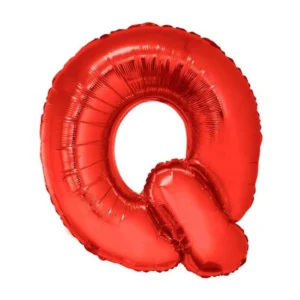 BALÃO LETRA METALIZADO 103CM LETRA Q VERMELHO