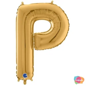 BALÃO METALIZADO 40 POLEGADAS LETRA P DOURADO