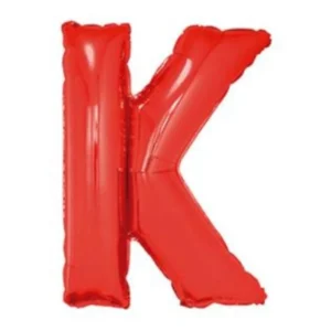 BALÃO LETRA METALIZADO 103CM LETRA K VERMELHO