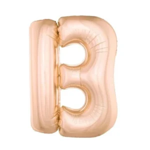 BALÃO LETRA METALIZADO 103CM LETRA B ROSE GOLD