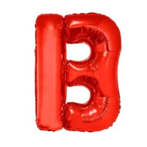 BALÃO LETRA METALIZADO 103CM LETRA B VERMELHO