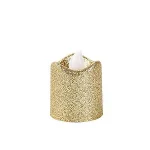 Vela Led Dourada Com Brilho  4 X 4,5 CM