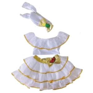 FANTASIA INFANTIL BAIANA RENDA TAM 10 BRANCO