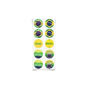 ADESIVO REDONDO VAI BRASIL C/30 UNID