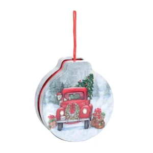 Lata Porta Objetos Carro Natalino 11 cm