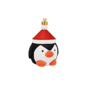 Pendente Pinguim 3 unid 9 cm Preto