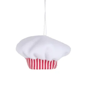 Enfeite para Pendurar Chapéu Chef de Cozinha 8 cm Branco