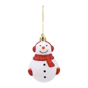 Pendente Boneco de Neve 3 unid 8 cm Branco
