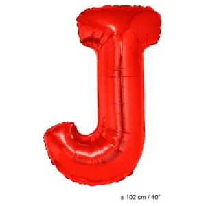 BALÃO LETRA FUNNY FASHION 103CM LETRA J VERMELHO