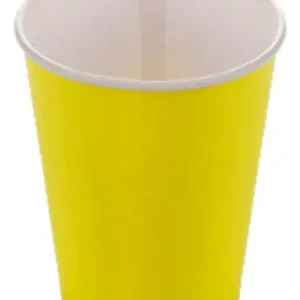 COPO DE PAPEL LISO 10 UN 270 ML AMARELO