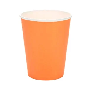 COPO DE PAPEL LISO 10 UN 270 ML LARANJA