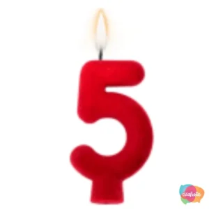 VELAS DE VELUDO N° 5 VERMELHO