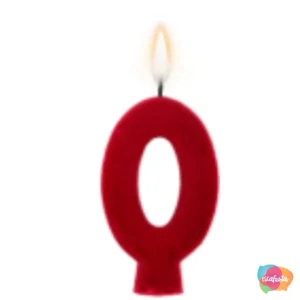 VELAS DE VELUDO N° 0 VERMELHO