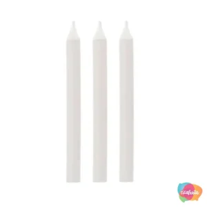 VELA PALITO LISA 16 UN 6 CM BRANCO