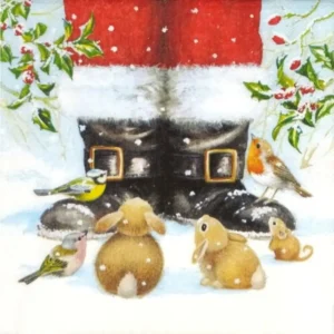 Guardanapo de Papel Bota Noel 33x33 cms