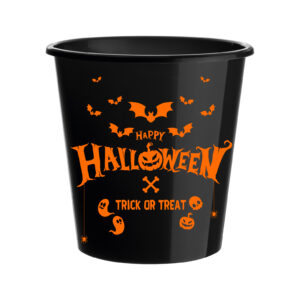 Balde Decorativo Happy Halloween 2,5 L Preto