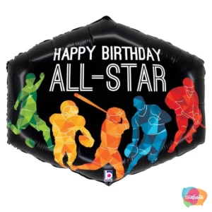 BALÃO METALIZADO ALL SPORTS BIRTHDAY 30 POLEGADAS