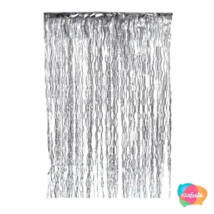 CORTINA METALIZADA 50 CM PRATA / CINZA