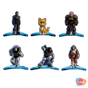 KIT ENFEITE LIGHTYEAR  PARA MESA EM EVA COM 6 UNID  30 CM