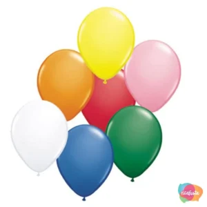 BALÃO LATEX SOLID COLOR 6 UN 11 POLEGADAS COLORIDO