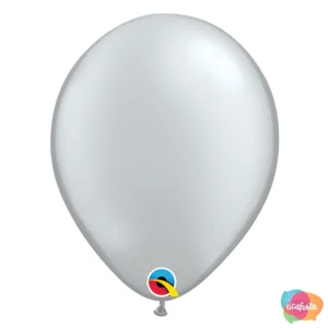 BALÃO LATEX SOLID COLOR 6 UN 11 POLEGADAS PRATA / CINZA