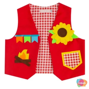 COLETE GIRASSOL TAM 12 VERMELHO
