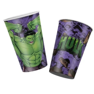 COPO PAPEL HULK COM 12 UNID 180 ML
