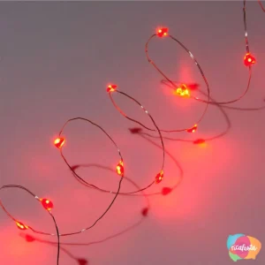 Cordão Led Coração Vermelho