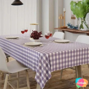 TOALHA OXFORD XADREZ  150x250 ÚNICO LILÁS